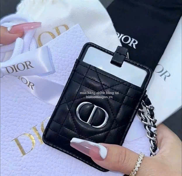 2742 - Card Holder Dior Kèm Gương Gift (Gift Hãng Tặng Khách) [HÀNG CHÍNH HÃNG]