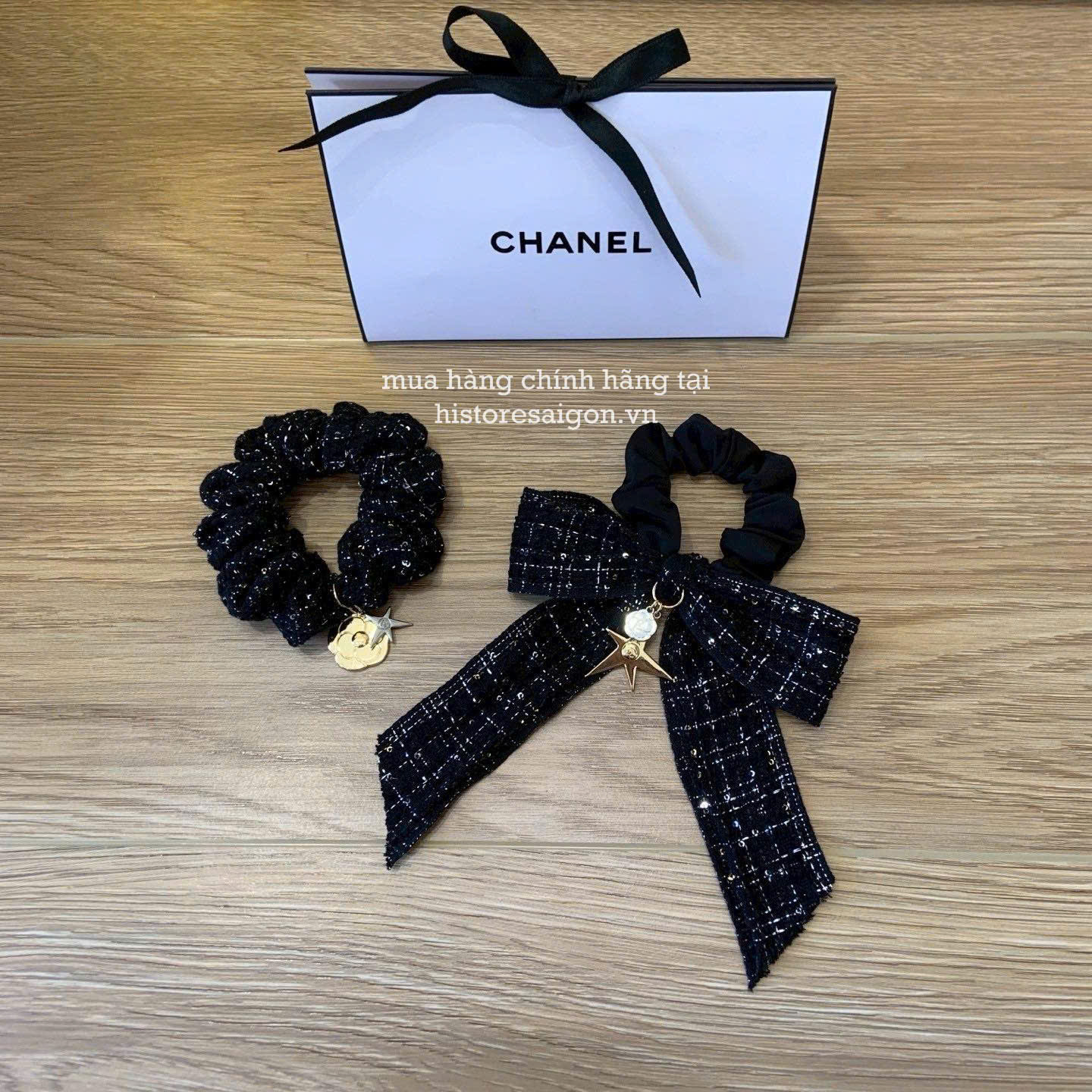 2148 - Cột Tóc Chanel Gift Full Set Bow Star (Gift Hãng Tặng Khách) [HÀNG CHÍNH HÃNG]