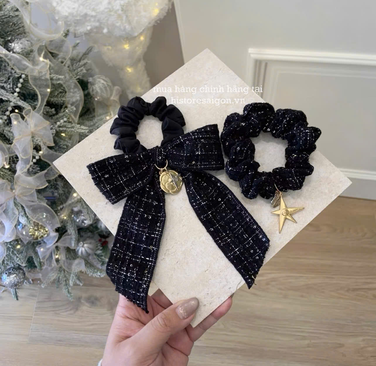 2148 - Cột Tóc Chanel Gift Full Set Bow Star (Gift Hãng Tặng Khách) [HÀNG CHÍNH HÃNG]