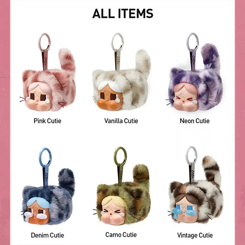 1478 - Crybaby Crybaby Mèo Wild but Cutie - Crybaby Wild but Cutie POPMART Vinyl Plush Pendant Series Set 6 Bé [HÀNG CHÍNH HÃNG]