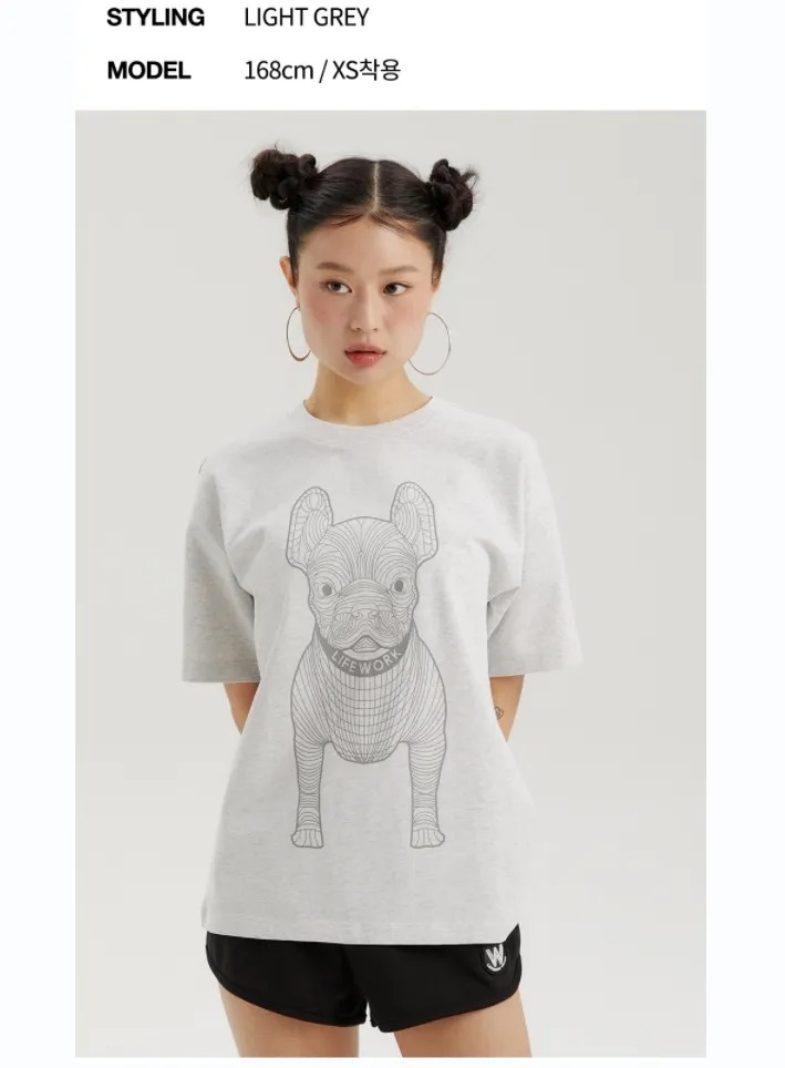 1742 -  Áo Life Work Silket Racket Light Grey Short LW255TS982-GR [HÀNG CHÍNH HÃNG]