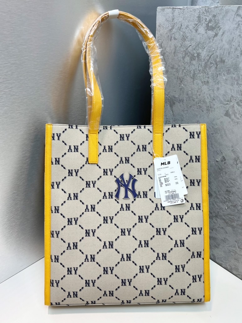 743 -  Túi MLB Tote Mono Diamond Jackquard NY Beige - Be - Code 3AORM012N 50BGS [HÀNG CHÍNH HÃNG]