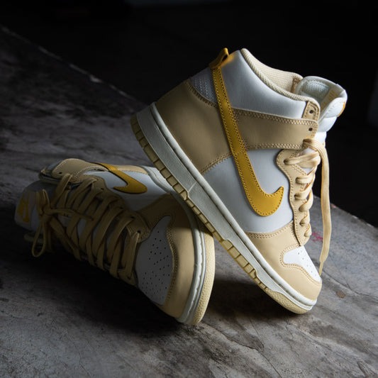 255 -  Giày Nike Dunk High 'Pale Vanilla Topaz Gold' - Trắng Vàng - DD1869-201 [HÀNG CHÍNH HÃNG]