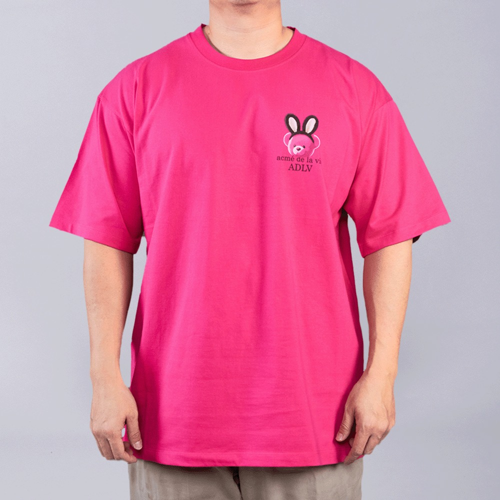 2192 - Áo ADLV Fuzzy Font Rabbit Bear Doll Hồng Acmé de la vie ADLV-24SS-SSLRBR-PNK [HÀNG CHÍNH HÃNG]
