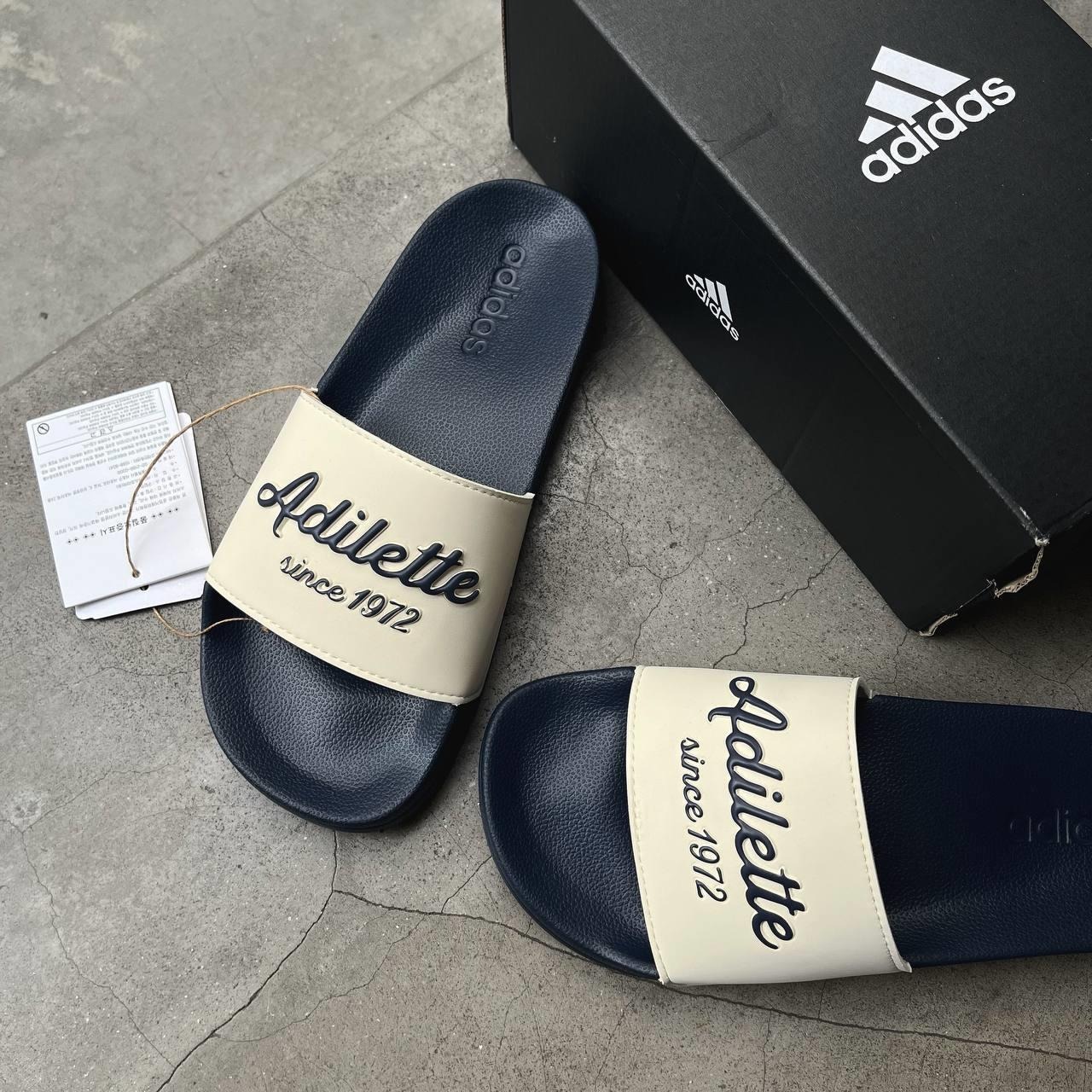 639 -  Dép Adidas Adilette Shower 1972 - Shadow Navy - Xanh Than - Code GW8748 [HÀNG CHÍNH HÃNG]