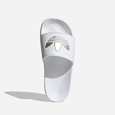 011 -  Dép Adidas Adilette Lite - Trắng - Logo Bạc [HÀNG CHÍNH HÃNG]