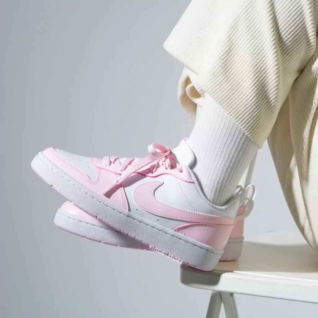376 -  Giày Nike Court Borough Low Recaft (GS) - Hồng Pinky - Code DV5456-105 [HÀNG CHÍNH HÃNG]