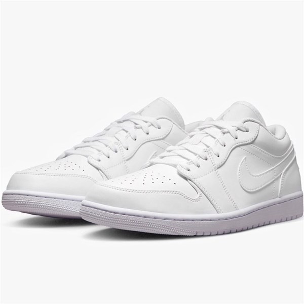 072 -  Giày Nike Air Jordan 1 Low Triple White 553558 136 | 553560 136 [HÀNG CHÍNH HÃNG]