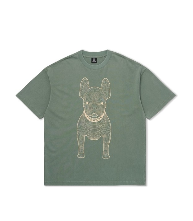 1745 -  Áo Life Work Big Logo Basic Dark Green LW255TS991 [HÀNG CHÍNH HÃNG]