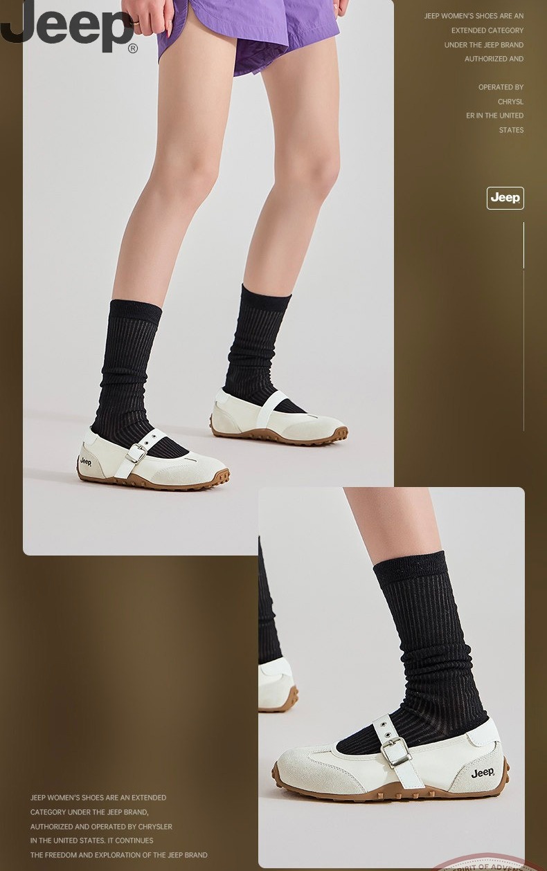 2750 - Giày Jeep Mary Jane Vintage Suede White 2026 | P661W13404 [HÀNG CHÍNH HÃNG]