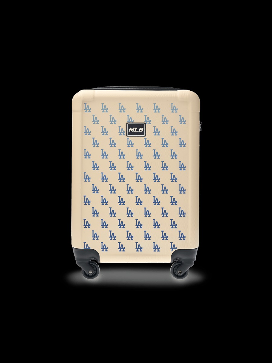 1008 -  Vali MLB LA Classic Monogram Monative - Size Cabin 22 Xách Tay - Beige Kem - Code 3AHH0014N 07CRS [HÀNG CHÍNH HÃNG]