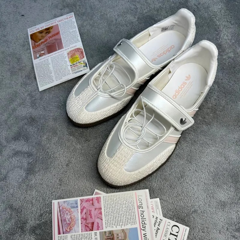 1911 - Giày Adidas Samba Jane Cloud White Pink JR4482 [HÀNG CHÍNH HÃNG]