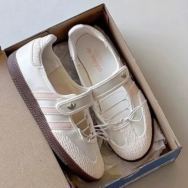 1911 - Giày Adidas Samba Jane Cloud White Pink JR4482 [HÀNG CHÍNH HÃNG]