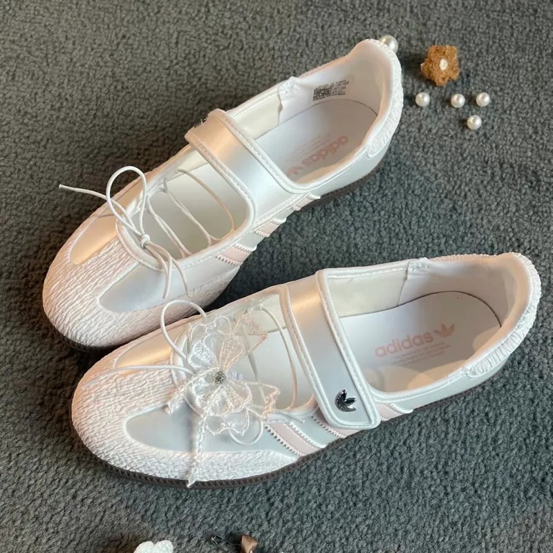 1911 - Giày Adidas Samba Jane Cloud White Pink JR4482 [HÀNG CHÍNH HÃNG]