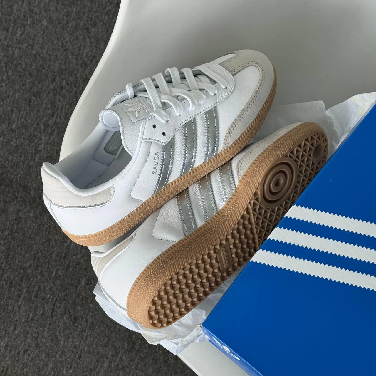 1757 - Giày Adidas Samba OG Silver Metallic JI2725 [HÀNG CHÍNH HÃNG]