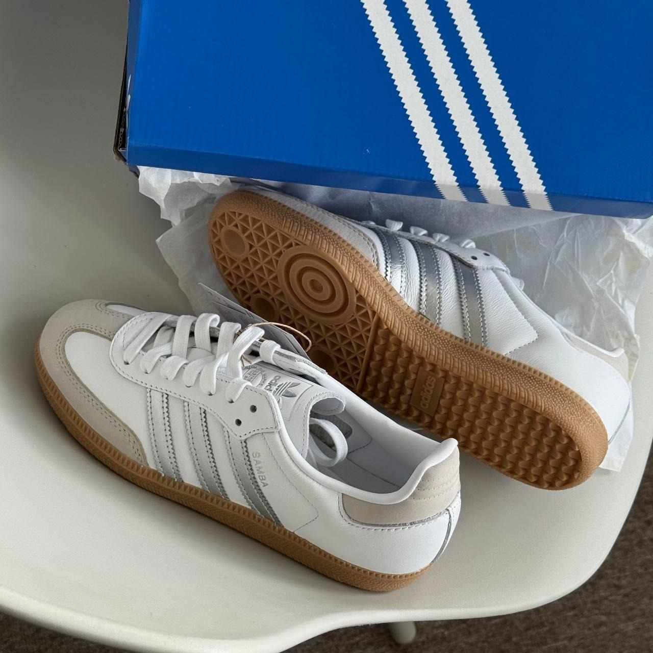 1757 - Giày Adidas Samba OG Silver Metallic JI2725 [HÀNG CHÍNH HÃNG]