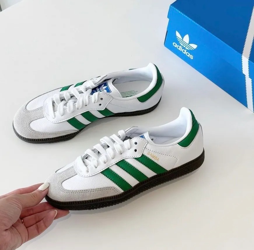 2664 - Giày Adidas Samba OG 'Footwear White Green' IG1024 [HÀNG CHÍNH HÃNG]