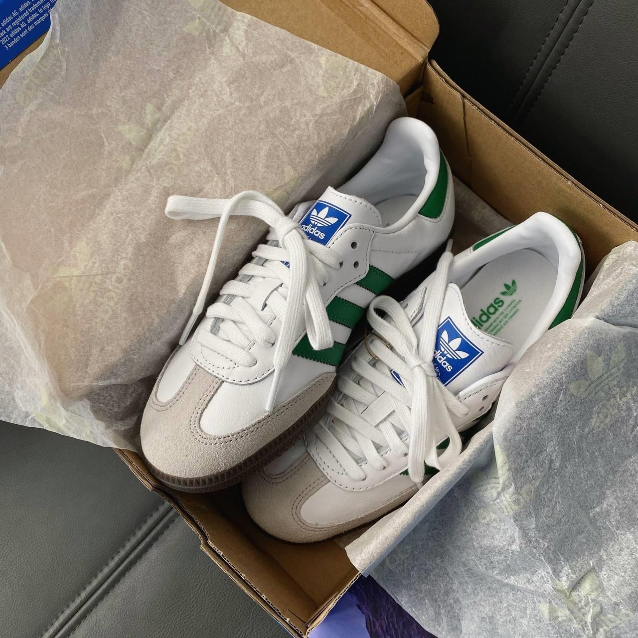 2664 - Giày Adidas Samba OG 'Footwear White Green' IG1024 [HÀNG CHÍNH HÃNG]
