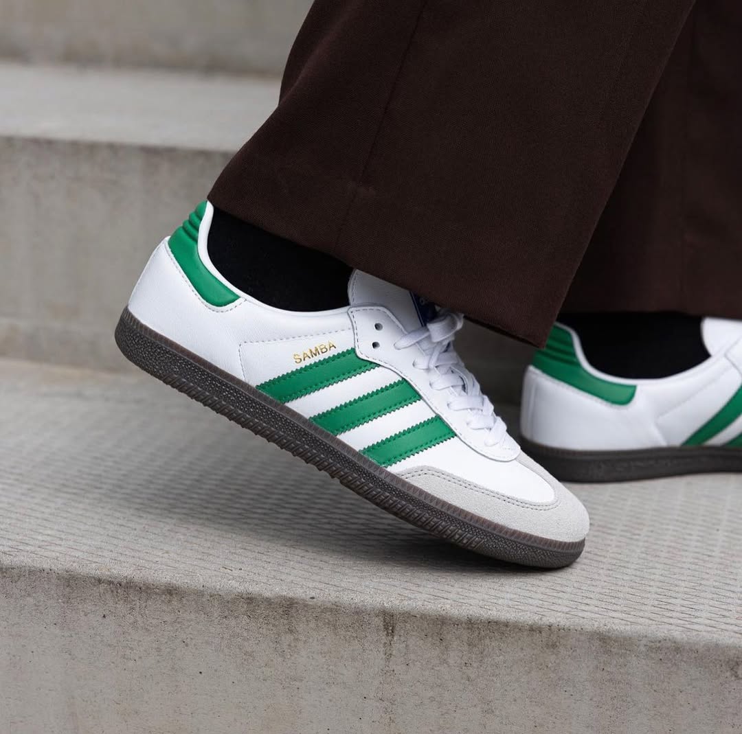 2664 - Giày Adidas Samba OG 'Footwear White Green' IG1024 [HÀNG CHÍNH HÃNG]