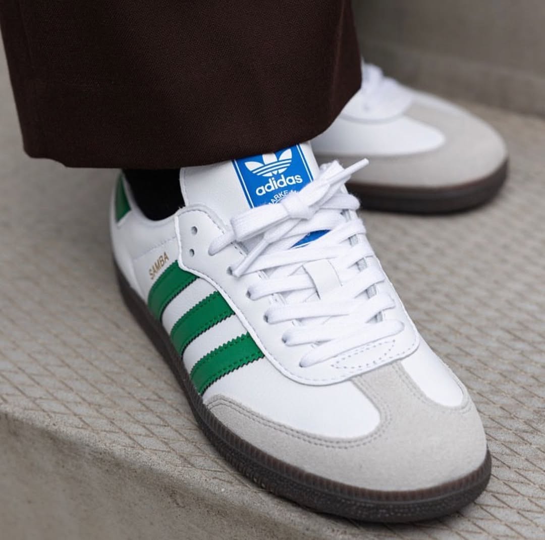 2664 - Giày Adidas Samba OG 'Footwear White Green' IG1024 [HÀNG CHÍNH HÃNG]