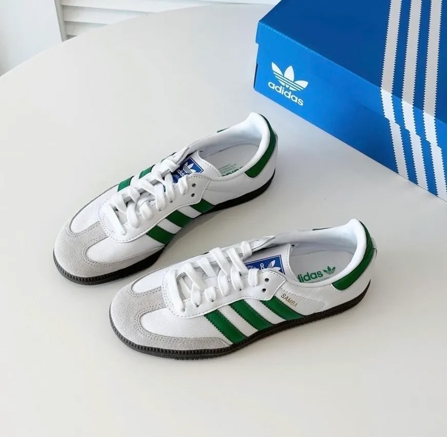 2664 - Giày Adidas Samba OG 'Footwear White Green' IG1024 [HÀNG CHÍNH HÃNG]