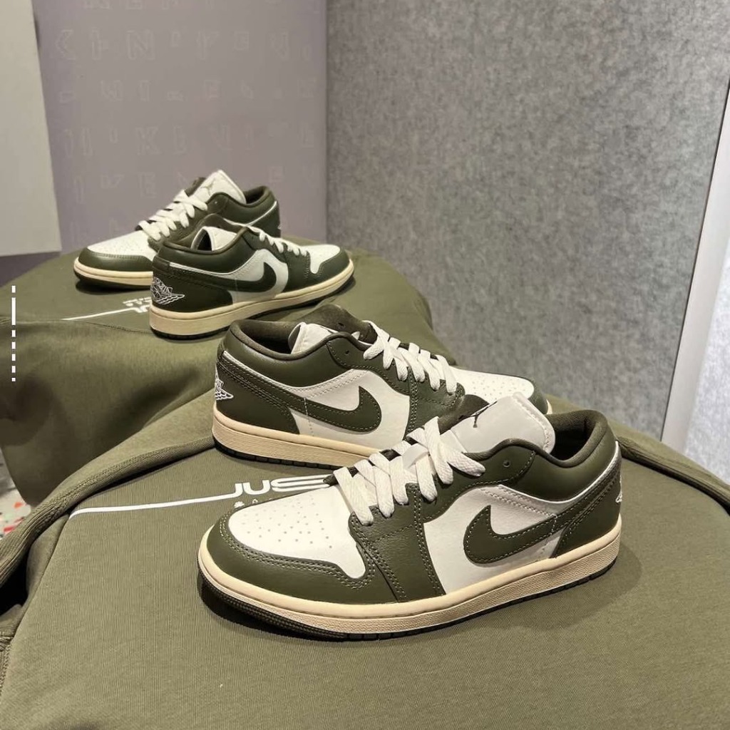 2041 - Giày Nike Air Jordan 1 Low Medium Olive DC0774-122 [HÀNG CHÍNH HÃNG]