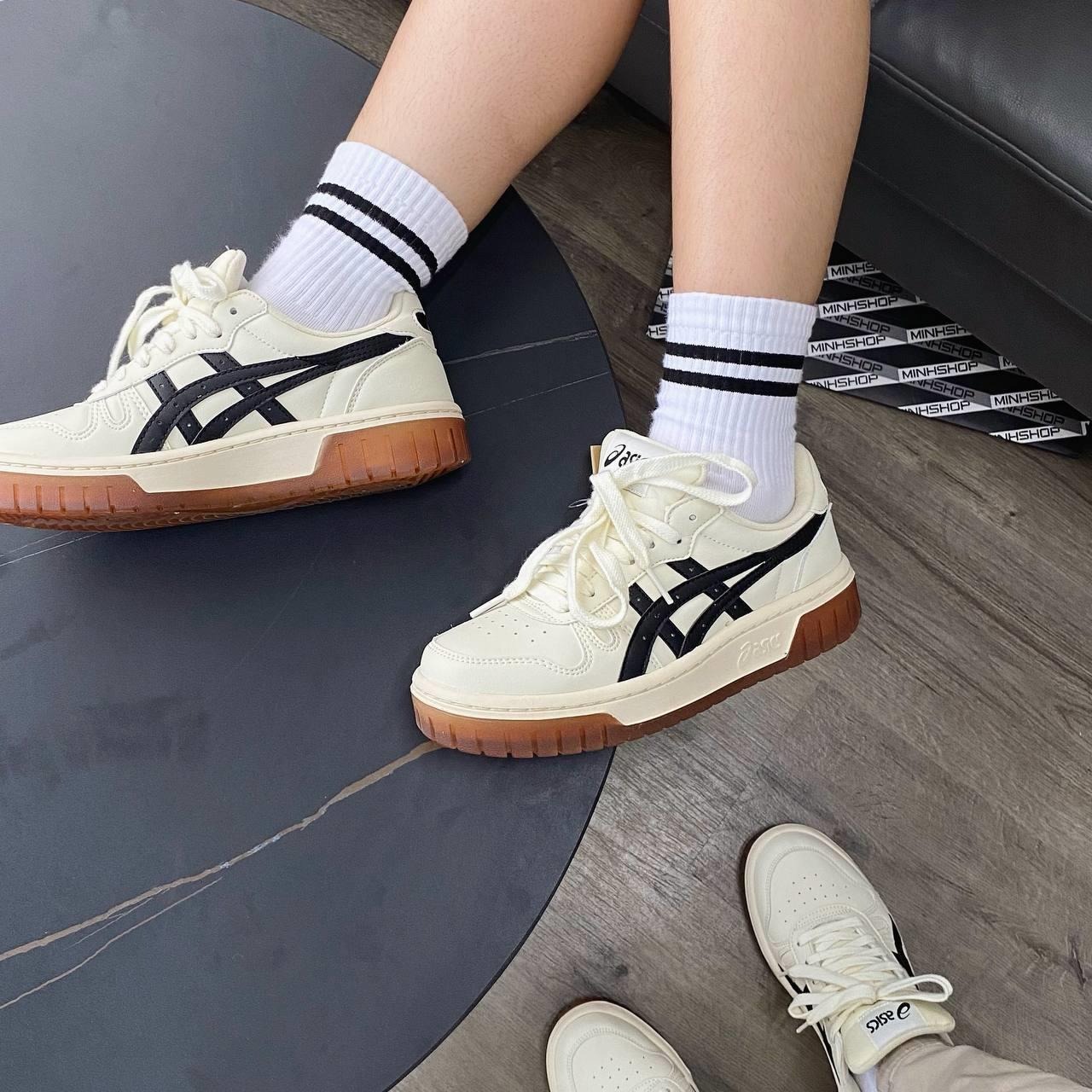461 -  Giày Asics Court MZ Cream Black Gum - Code 1203A127-750 [HÀNG CHÍNH HÃNG]