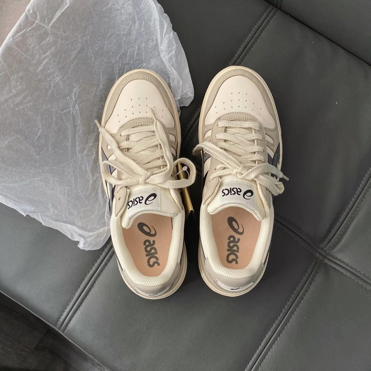 638 -  Giày Asics Court MZ Cream Black Gum - Code 1203A127 700 [HÀNG CHÍNH HÃNG]