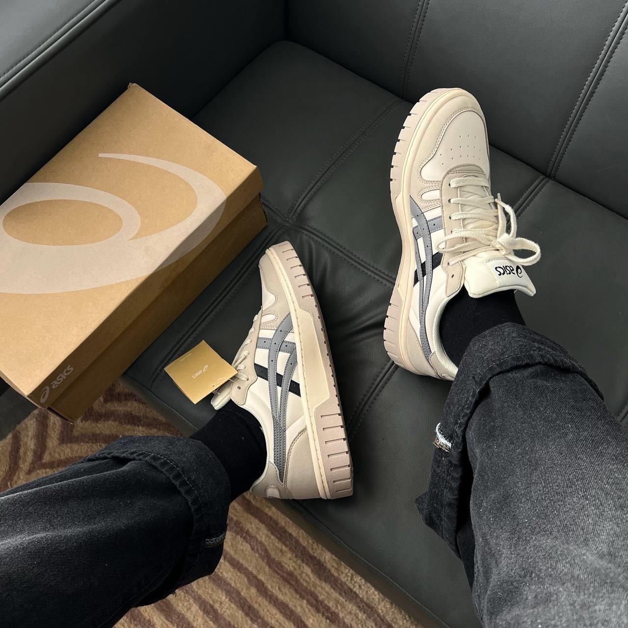 638 -  Giày Asics Court MZ Cream Black Gum - Code 1203A127 700 [HÀNG CHÍNH HÃNG]