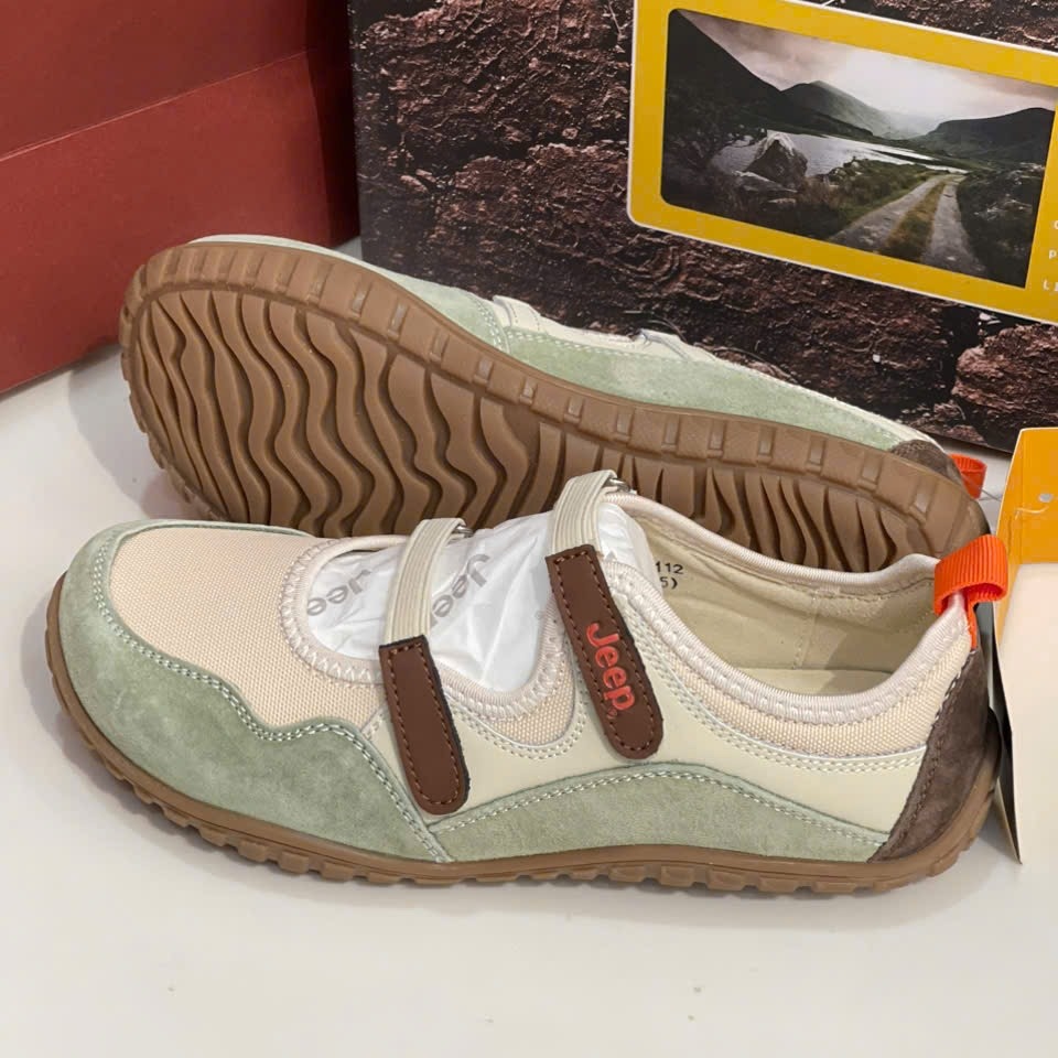 1800 - Giày Jeep Low Top Cream Green Light P651W13112 [HÀNG CHÍNH HÃNG]