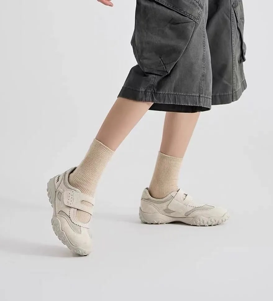 1955 - Giày Jeep Mary Jane Ballet Begie P654W13264 [HÀNG CHÍNH HÃNG]