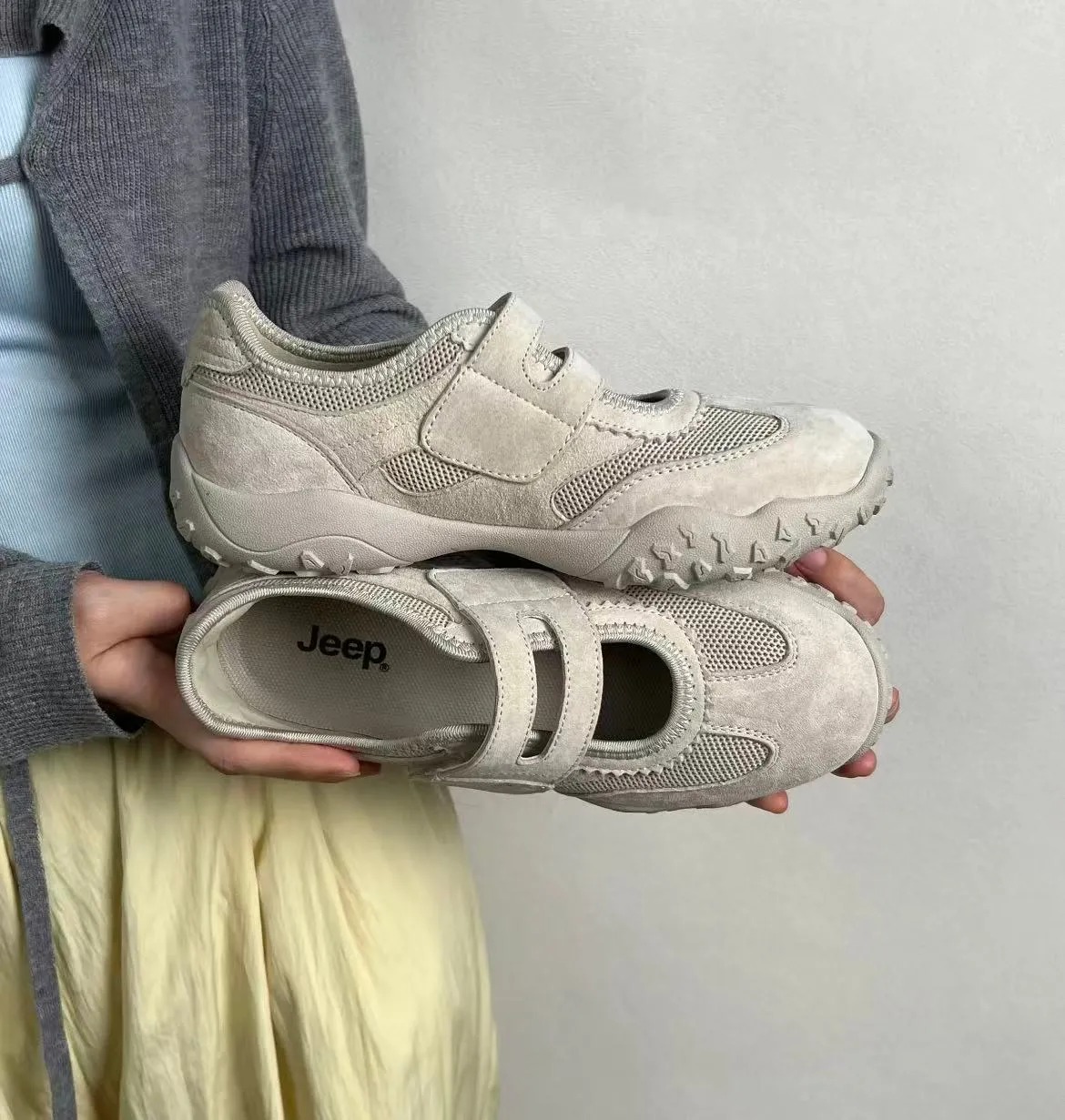 1955 - Giày Jeep Mary Jane Ballet Begie P654W13264 [HÀNG CHÍNH HÃNG]