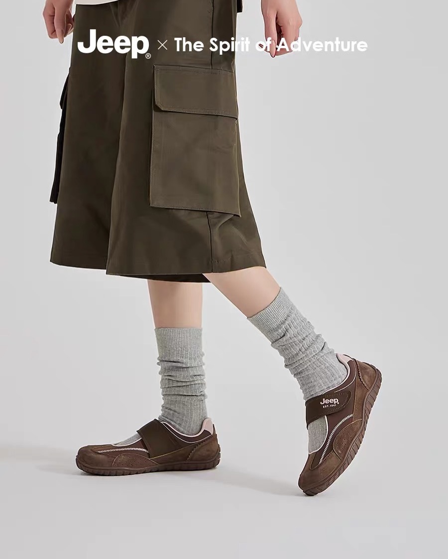 2733 - Giày Jeep Mary Jane Comfort Velcro "Brown" | P661W3399 [HÀNG CHÍNH HÃNG]