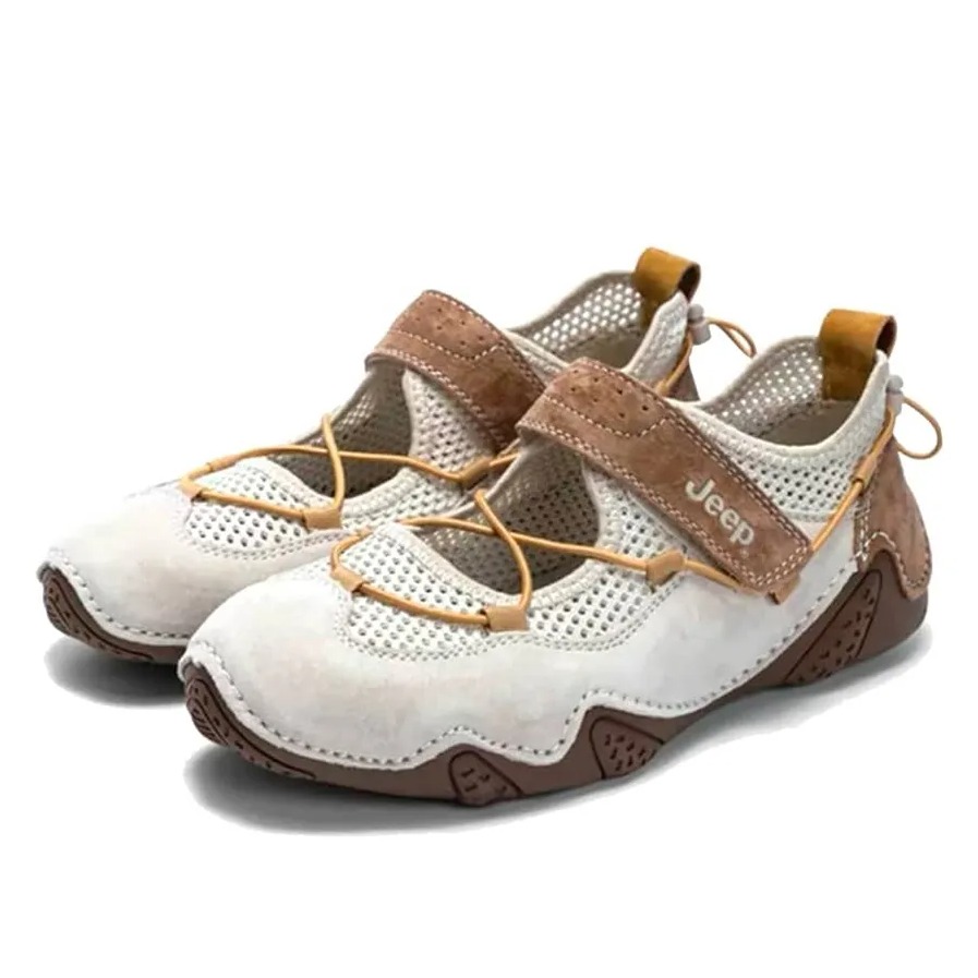 2160 - Giày Jeep Mary Jane Outdoor Brown Gray PX241WAS932 [HÀNG CHÍNH HÃNG]