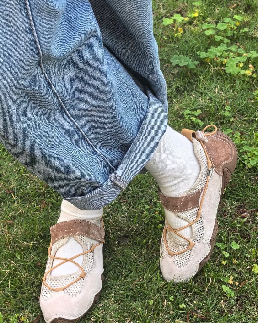 2160 - Giày Jeep Mary Jane Outdoor Brown Gray PX241WAS932 [HÀNG CHÍNH HÃNG]