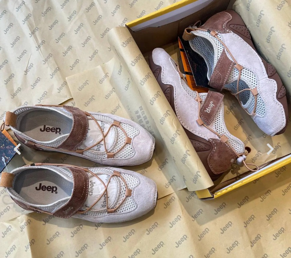 2160 - Giày Jeep Mary Jane Outdoor Brown Gray PX241WAS932 [HÀNG CHÍNH HÃNG]