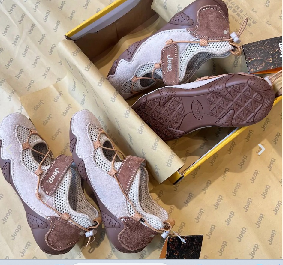 2160 - Giày Jeep Mary Jane Outdoor Brown Gray PX241WAS932 [HÀNG CHÍNH HÃNG]