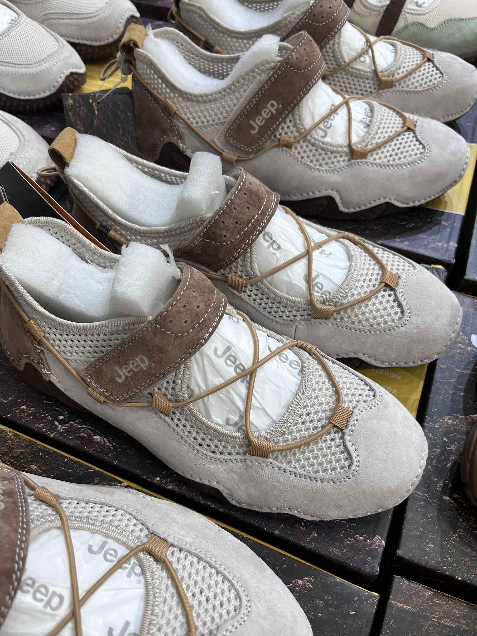 2160 - Giày Jeep Mary Jane Outdoor Brown Gray PX241WAS932 [HÀNG CHÍNH HÃNG]