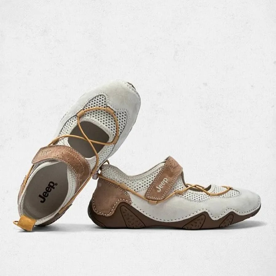 2160 - Giày Jeep Mary Jane Outdoor Brown Gray PX241WAS932 [HÀNG CHÍNH HÃNG]