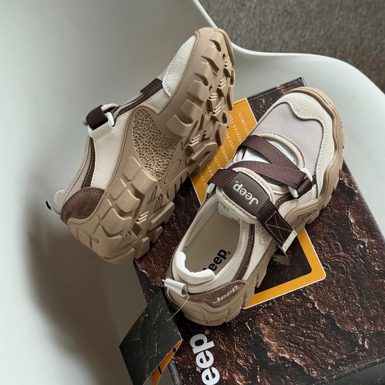 1715 - Giày Jeep Mary Jane Velcro Choco PD241WAS873 [HÀNG CHÍNH HÃNG]