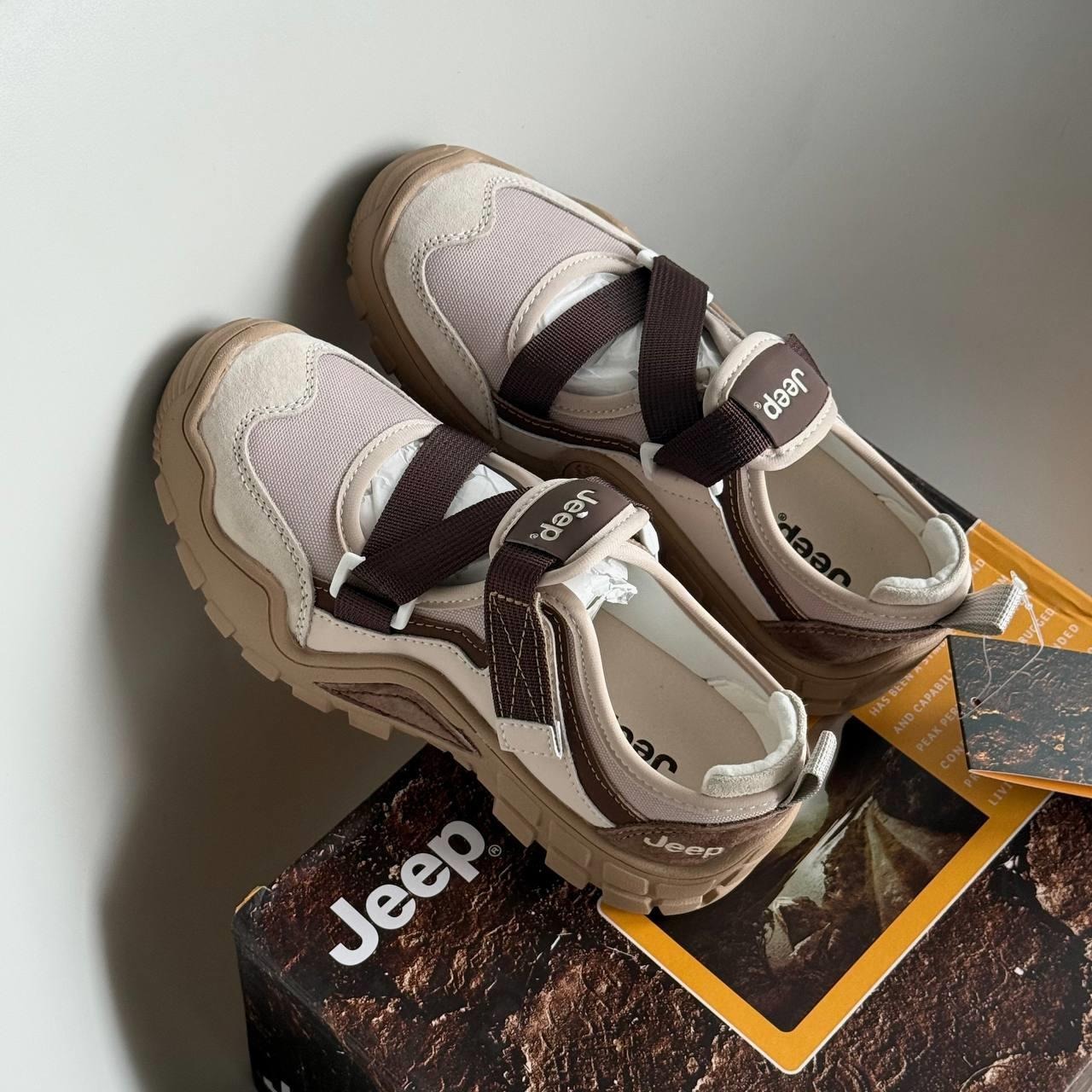 1715 - Giày Jeep Mary Jane Velcro Choco PD241WAS873 [HÀNG CHÍNH HÃNG]