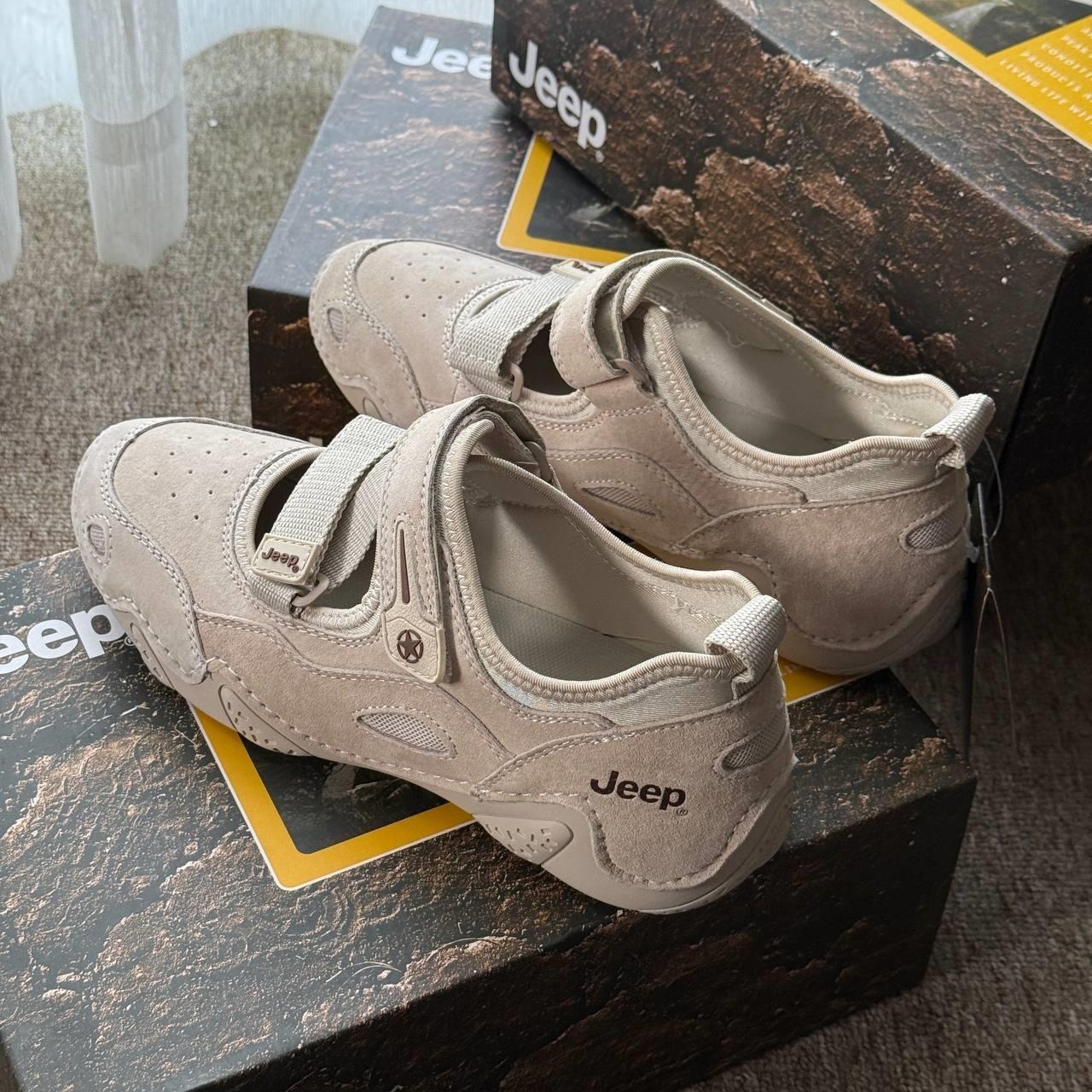 1939 - Giày Jeep Outdoor Shoes Women's Low Top Begie PX241WAS882 [HÀNG CHÍNH HÃNG]