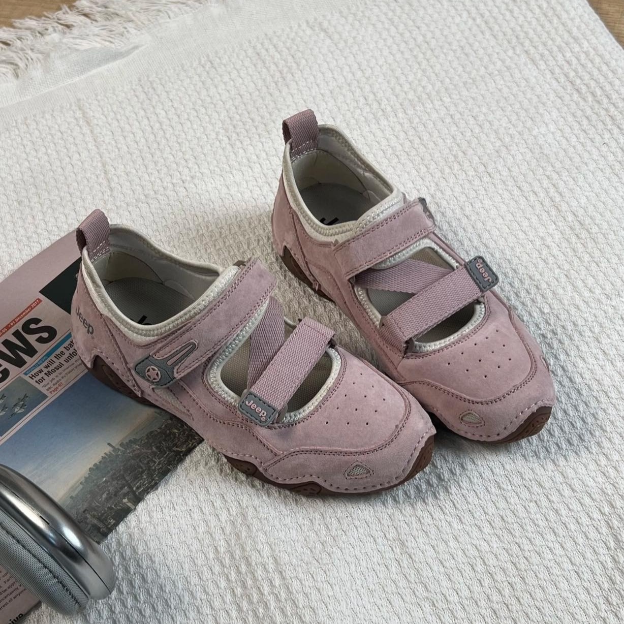 1813 - Giày Jeep Outdoor Shoes Women's Low Top Pink PX241WAS882 [HÀNG CHÍNH HÃNG]