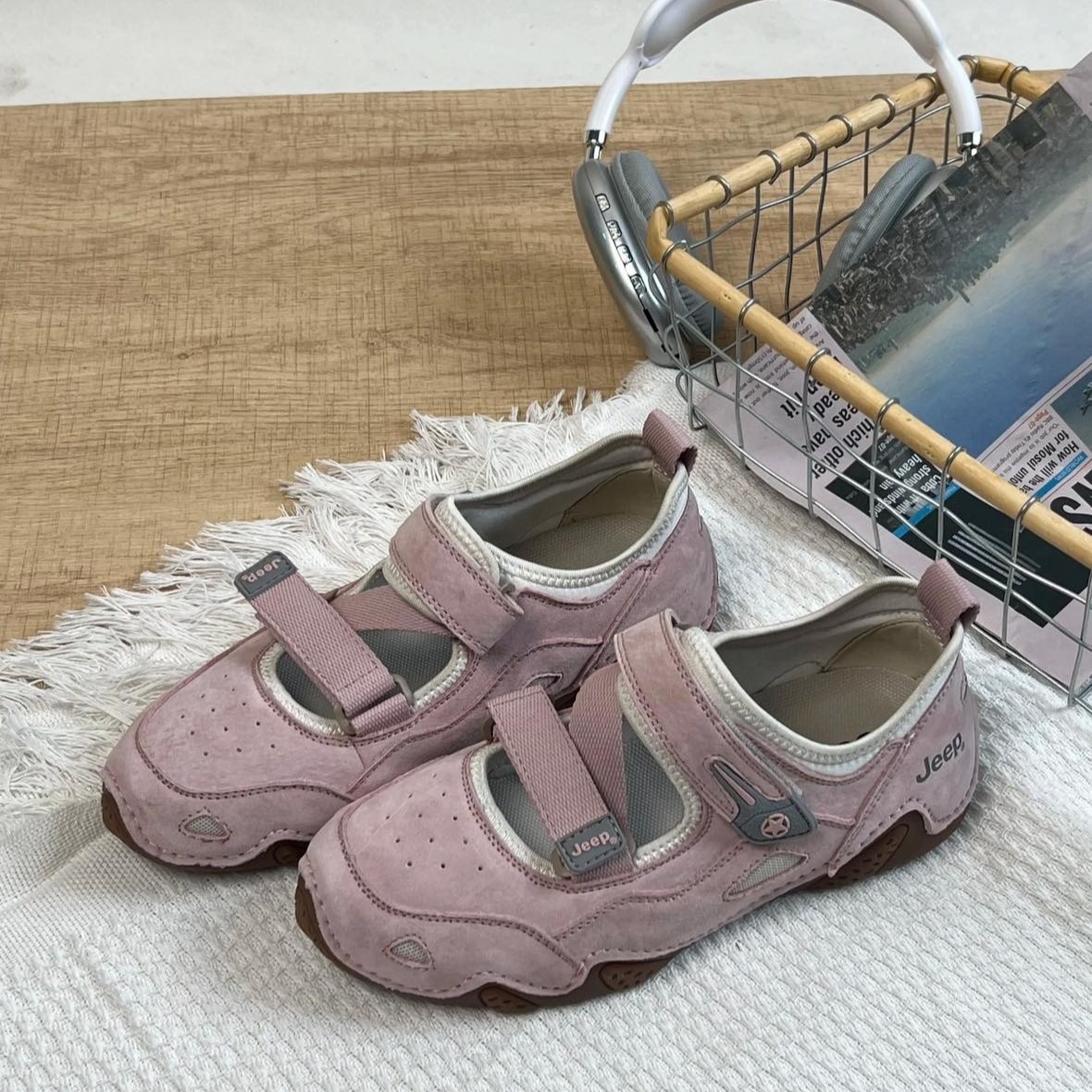 1813 - Giày Jeep Outdoor Shoes Women's Low Top Pink PX241WAS882 [HÀNG CHÍNH HÃNG]