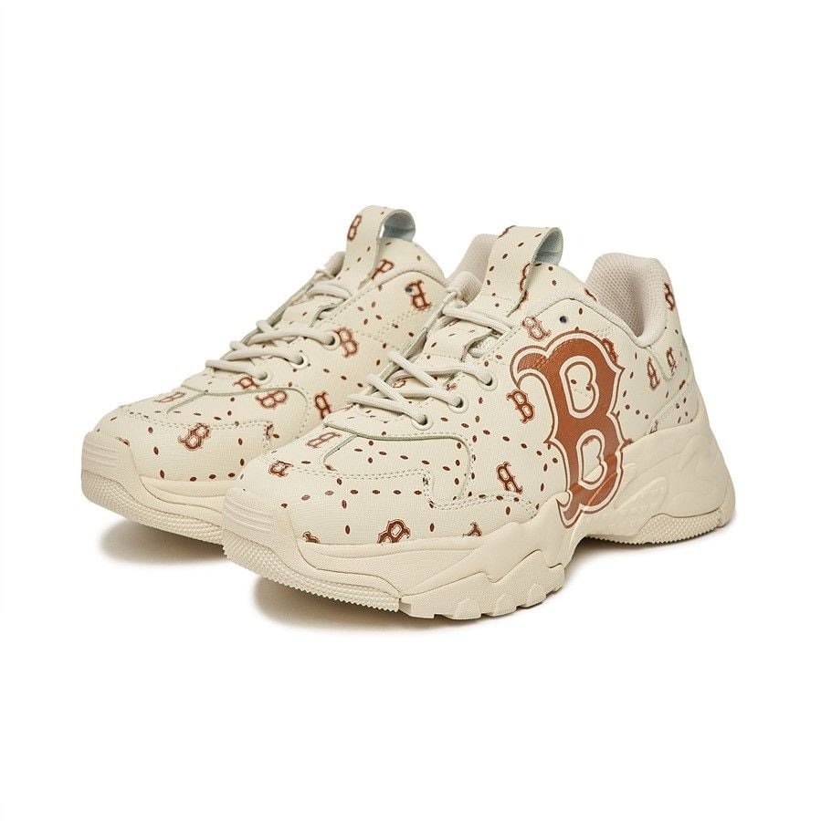 589 -  Giày MLB Bigball CHUNKY Saffiano Dia Monogram BOSTON REDSOX - 3ASHMS13N-43BGS [HÀNG CHÍNH HÃNG]