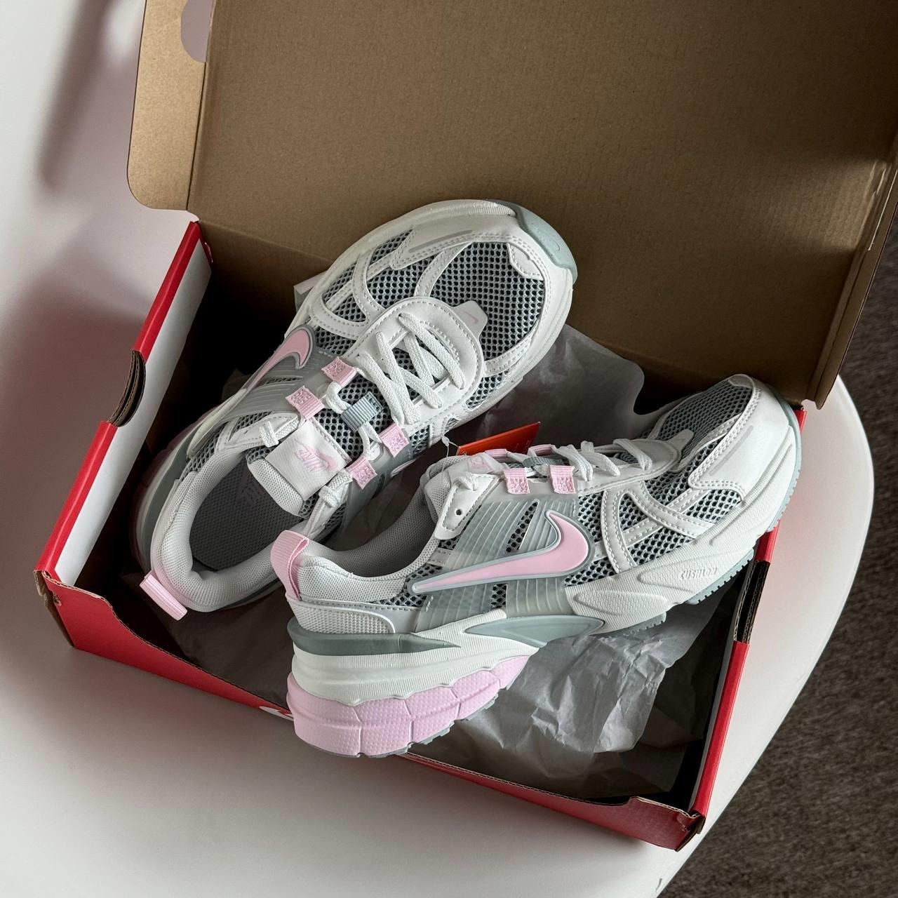 1821 - Giày Nike V2K Run Light Pumice Pink Foam HQ4046-001 [HÀNG CHÍNH HÃNG]