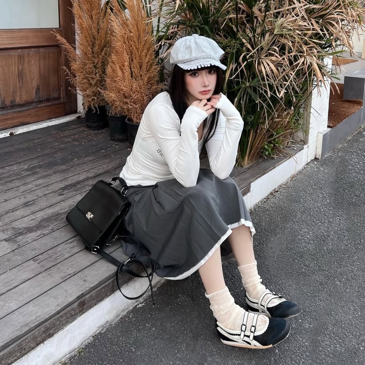 1728 - Giày Onitsuka Tiger Mexico 66 Tigress Black Cream 1182A678-001 [HÀNG CHÍNH HÃNG]