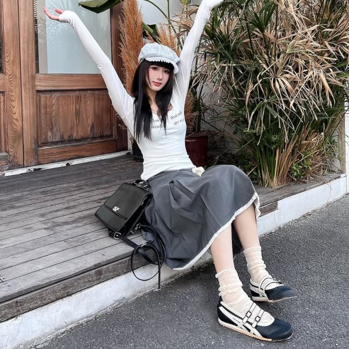 1728 - Giày Onitsuka Tiger Mexico 66 Tigress Black Cream 1182A678-001 [HÀNG CHÍNH HÃNG]