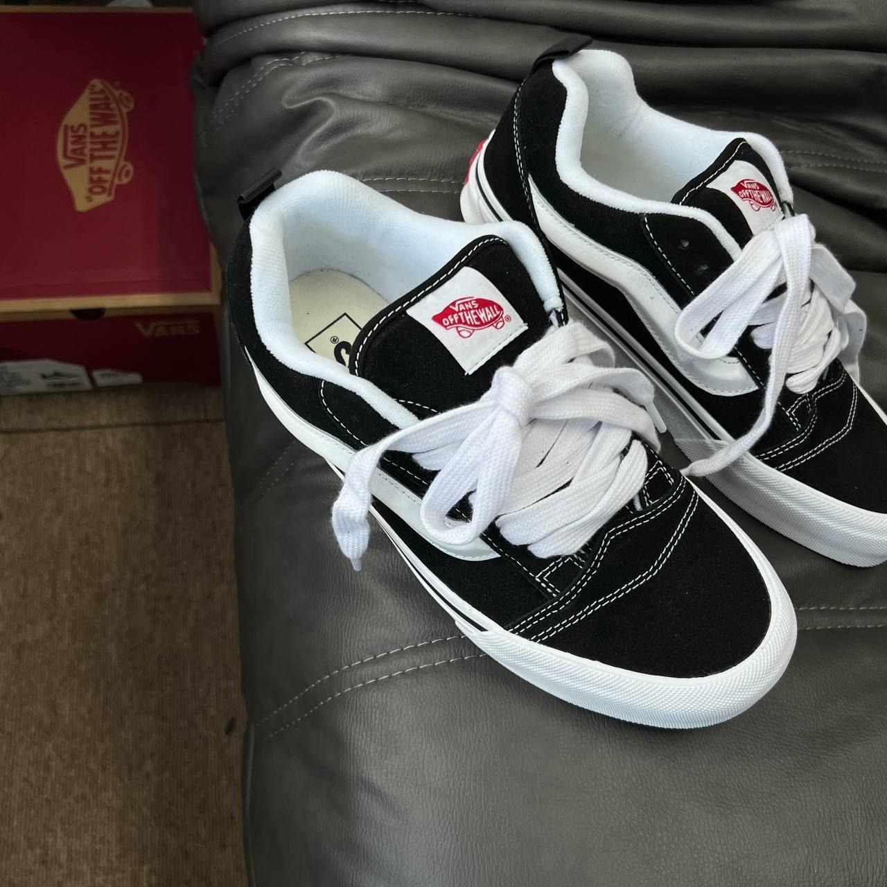 907-  Giày Vans Knu Skool Black White - Code VN0009QC6BT [HÀNG CHÍNH HÃNG]