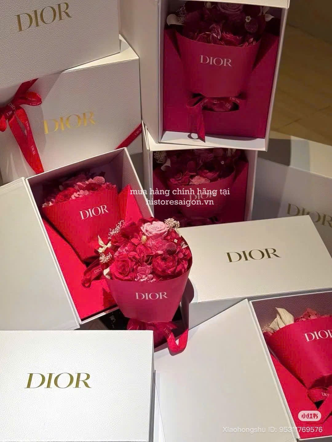 2138 - Hoa Vĩnh Cửu Dior Gift Full Box - Dior Eternal Flower (Gift Hãng Tặng Khách) [HÀNG CHÍNH HÃNG]
